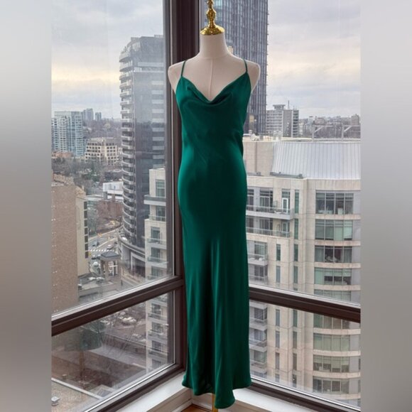 🆕 RAT & BOA 🧿 NWOT Gigi Slip Maxi Dress, Green - Sz S / US 4 - Picture 3 of 16